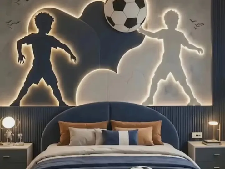 Art-led Bedroom by Mum Grhum Interiors