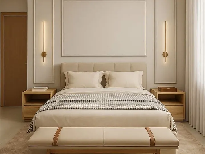 Classic Panelled Bedroom by Mum Grhum Interiors