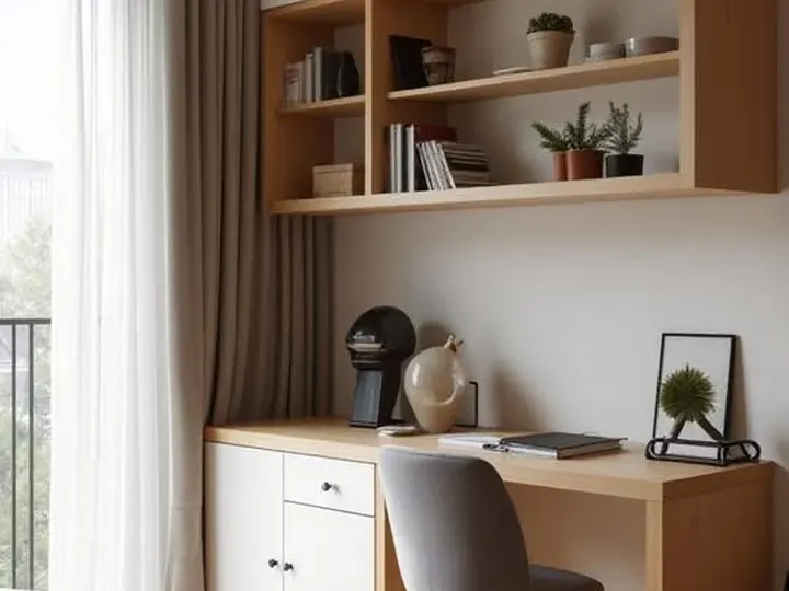 Compact Study Nook by Mum Grhum Interiors