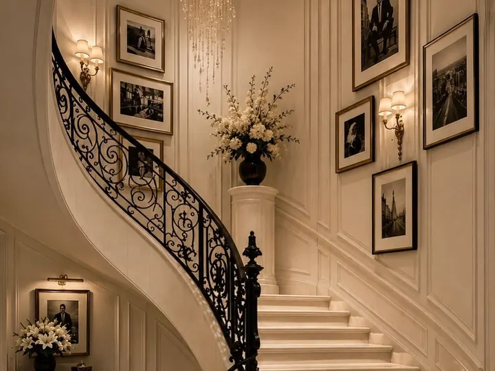 Dramatic Stair Gallery by Mum Grhum Interiors