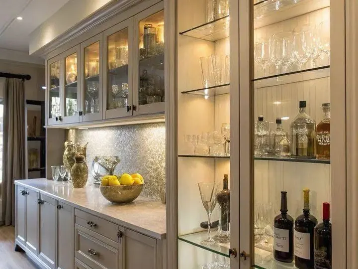 Illuminated Kitchen Storage by Mum Grhum Interiors