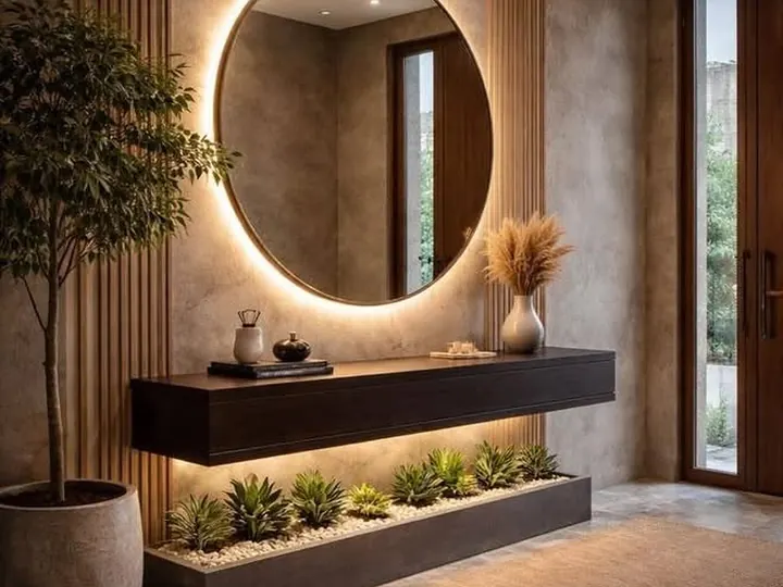 Organic Vanity Wall by Mum Grhum Interiors