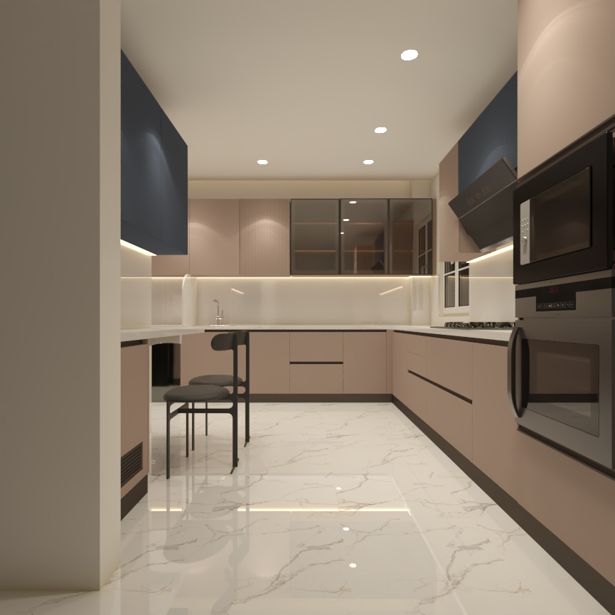 L-Shaped Modular Kitchen