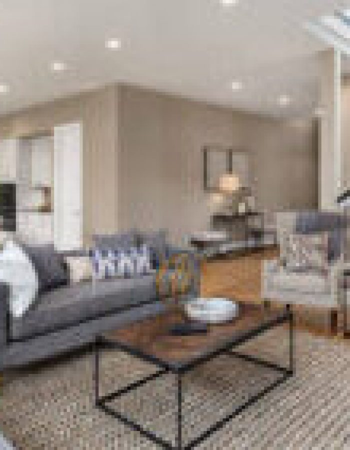 living room in newly constructed luxury home